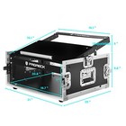 Proreck 4u Flight Road Case 20  Deep Slant Mixer Top Dj Rack Stage Audio Combo