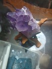 Raw Amethyst Crystal With Stand   Unique  Beautiful  