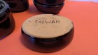 1970 s Taiwan Dark Brown Pottery Baking Dishes Vessels  Two Larger   Covered