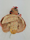 Topsy Turvy Cloth Doll Early 1900 s Hand Painted African American Caucasian Rare