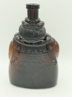 Antique Van Dunck s Genever Coachman Dark Amber Figural Bottle 1800s