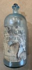 Antique Indian Lady Hill Spring Water Bottle Asbury Park Nj Large 13  Blue Glass
