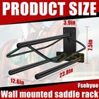 4 Set Wall Mounted Horse Saddle Rack With Pad Bar Black Heavy Duty Stable Tack