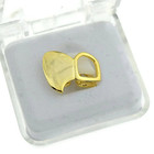 14k Gold Plated Double Cap Top Right   Left Side Vampire Fangs Best Grillz Set