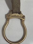 Vintage Mini Gold Brass Sewing Kit Thimble Case Key Chain Made In Italy