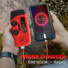 Hand Crank Emergency Solar Radio Noaa Weather Usb Charger Survival Flashlight--