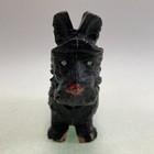 Vintage Heavy Plastic Hand Painted Black Scottie Dog