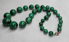 Vintage Green Swirl And Gold Necklace Bracelet Earrings Set