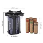 5-in-1 Coin Counter Sorter Tube For Pennies  Nickels  Dimes  Quarters  Dollars