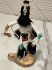 Vintage Navajo Sunface Kachina Doll Signed Pml Largo 7 5in 1970s-1990s Handmade