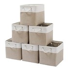Collapsible Cube Storage Bins 6 Pack Multi-purpose Fabric Organizer Baskets New