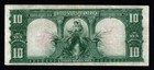 1901  10 Large Size Bison Vf  Historic Legal Tender United States Note 