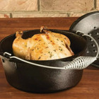 Lodge Cast Iron 5 Quart Seasoned Cast Iron Dutch Oven With Bail Handle - Size 8