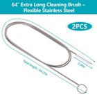 2 Pack 64 Inch Extra Long Drain Cleaner Brush Flexible Cleaning Tool