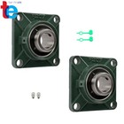 2  ucf207-20 Pillow Block Bearing Solid Base 1-1 4  Bore Self-aligning 4-bolt