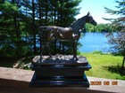  ibrahim   Bronze Metal Stallion Arabian Horse Sculpture Signed By P J Mene-rare