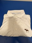 Johnnie-o Performance Golf Shirt - M - White Pattern - Butler National - New