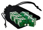 Authentic Nevada Casino Craps Dice Green Mixed Serial  s - Lot 3 Pairs  6 Dice 