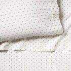 Full 400 Thread Count Dot Print Performance Sheet Set White blue Dot -