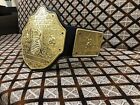 World Heavyweight Big Gold Title Belt With Rope Border Zinc 5 Mm Leather