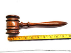 Vintage Solid Wood Wooden Gavel And Block For Lawyer Judge Auctions Free Ship