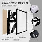 Black And White Wall Art Abstract 12x16 Inch Framed  Lines Prints