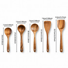 Acacia Wooden Kitchen Utensils Set 5 Piece Cooking Spoons Natural Wood