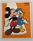 Vintage Disney Mickey  Donald Board Tray Preschool Jigsaw Puzzle Playskool 8 Pc