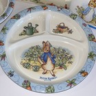 Peter Rabbit Beatrix Potter Dish Set 3pc Melamine Divided Plate Bowl Cup  97 New