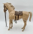 Vintage Johnny West Comanche Horse Tan White Accessories Jointed Legs No  1861