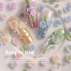 2 Box Flower Nail Art Charms   6 Grids 3d Rose Flowers For Nails   flat-back Resin 