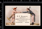 Rare - Early Uncle Sam Myth Mercury Feather Moss Mattress Bed Ma Trade Card J us