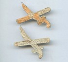 Wwii British Insignia Lots-2  General s Bullion Crossed Baton sword Pair-2 Pc
