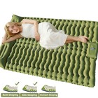 Double Sleeping Air Pad Inflatable Mat With Built-in Foot Pump For 2 Person Camp