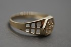 10k Solid Yellow Gold Hexagon Children Baby Kid Women Pinky Band Ring  Size 3