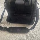 6 Pack Black Fitness Meal Prep Travel Bag W internal Shelving Insulated Used