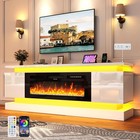 71in Fireplace Tv Stands W 40 Inch Fireplace Power Outlet For 85 80 75 Inch Tv