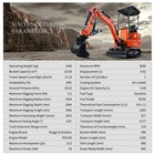 Mini Excavator 1 4 Ton Side Swing Pilot Control B s Engine 13 5hp   Attachments