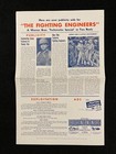 Fighting Engineers Movie Press Sheet 1943 Short Us Engineering Corp Ww2 Poster