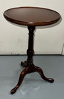 Small Round Wood Plant Stand 3 Leg Pedestal Base