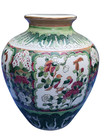Antique Chinese Asian Porcelain Ceramic Vase Pot Birds Flowers Large Urn Vase