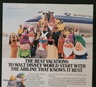 1978 Eastern Airlines Disney Vacations Vintage 7x10  Print Ad Travel Ephemera