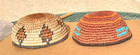  2  Vintage 6  Small Woven Baskets Rattan  And Wool  Tribal Indigenous Design