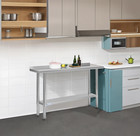 Mesa De Trabajo De Acero Inoxidable 14x60 Con Estante Inferior Resistente  Nuevo