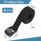 4 Pack Tie Down Lashing Straps Metal Cam Buckle Cargo Cinch Strap 5ft 330lb