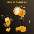 Cisivis Cordless Led Flashlight Work Light For Dewalt 20v Battery 120   Rotating
