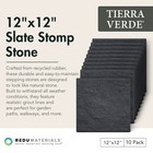 Tierra Verde 10 Pack 12  X 12  Stomp Stone Decorative Stepping Squares  Black