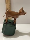 Vintage 1950 Elsie The Cow  Squeaking Push Puppet Bordens Dairy Advertising Toy