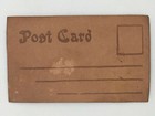 Vintage Leather Postcard Patch Novelty Hand Painted Western 3d Yellow Tulip 