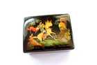 Vintage Russian Lacquer Hand Painted Box 1974 Palekh Ruslan   Ludmilla Fairytale